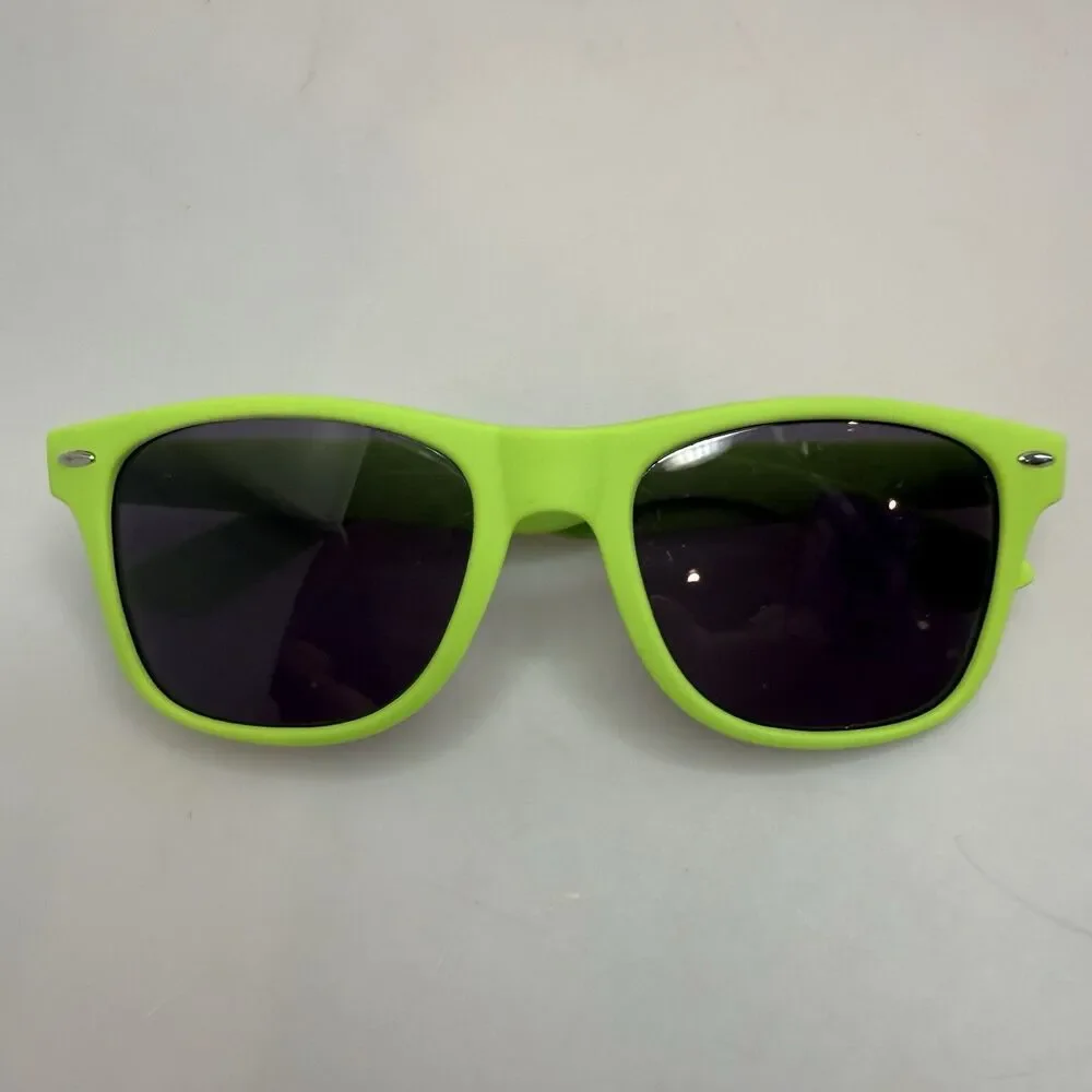 Raising Canes 80s Retro Classic Sunglasses Lime Green Matte UV400 NEW